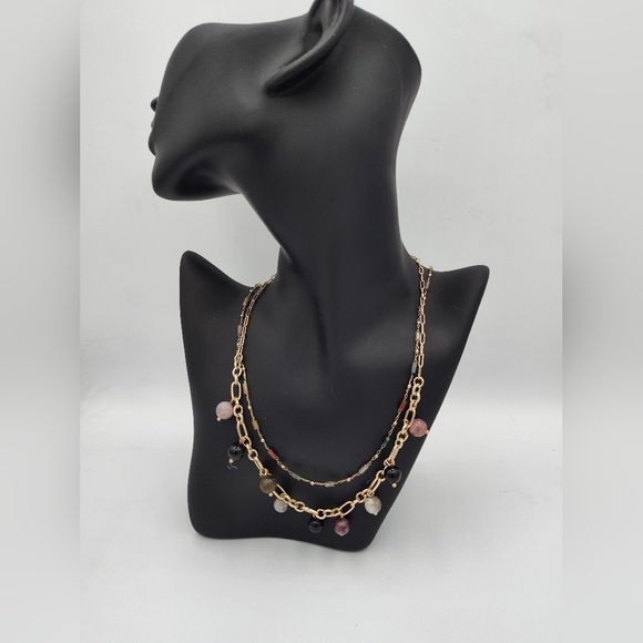 Milly Goldtone And Colored Bead Layered Necklace Set EUC ❗❗5/$25❗❗ - Picture 5 of 5